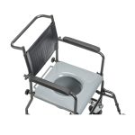 Drive Upholstered Drop Arm Wheeled Commode