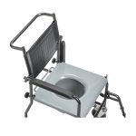 Drive Upholstered Drop Arm Wheeled Commode
