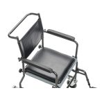 Drive Upholstered Drop Arm Wheeled Commode