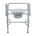 Drive Steel Drop Arm Bedside Commode with Padded Arms