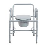 Drive Steel Drop Arm Bedside Commode with Padded Arms