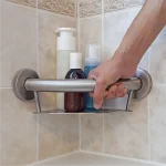 Plus Series Corner Shelf + Grab Bar