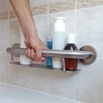 Plus Series Shampoo Shelf + Grab Bar