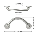 Plus Series Crescent Grab Bar