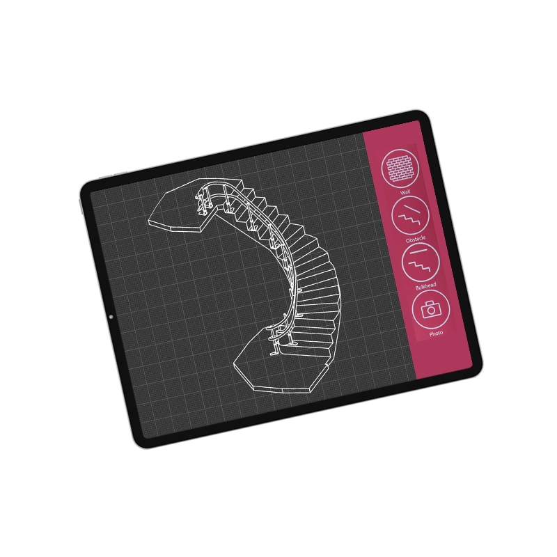 PS4D photo measurement preview on a tablet