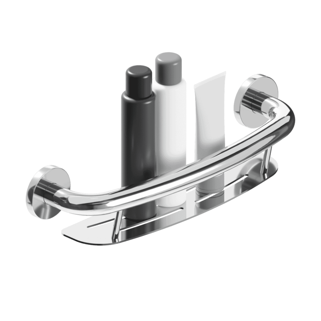 Plus Series Shampoo Shelf + Grab Bar