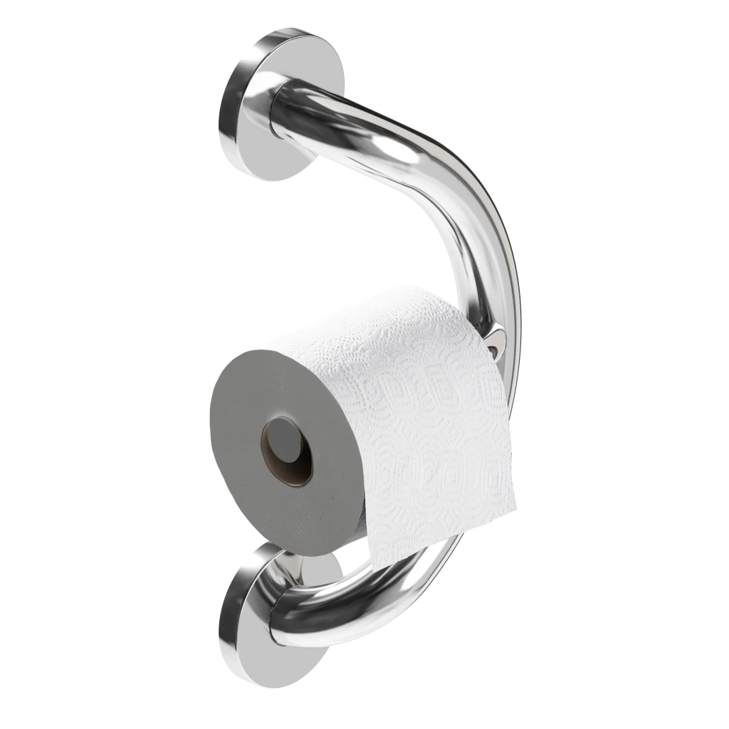 Plus Series Toilet Paper Holder + Grab Bar