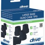 Drive Large Base Quad Cane Tips, 5/8″
